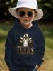 Cute Cartoon Print Boys' Casual Creative Pullover Sweatshirt – Long-Sleeve Crewneck Top (Kids' Outdoor Clothing)