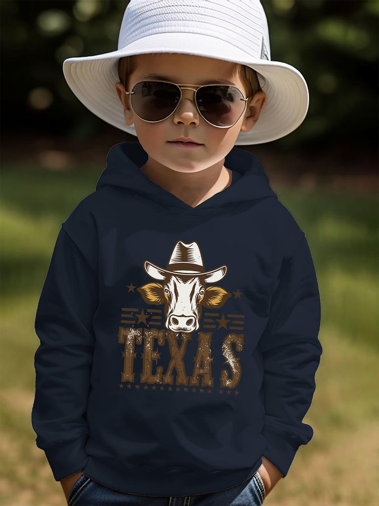 Cute Cartoon Print Boys' Casual Creative Pullover Sweatshirt – Long-Sleeve Crewneck Top (Kids' Outdoor Clothing)