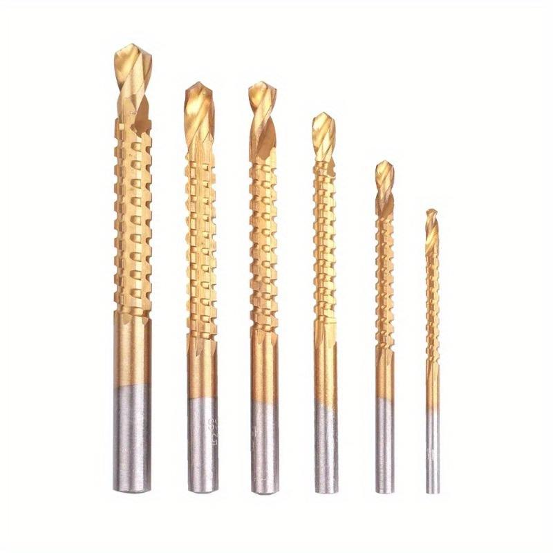 6pcs Twist Drill Bit Set 3-8mm Suitable for Serrated Grooving Cutting Tap Spiral Metal Plastic Hole Woodworking Tools