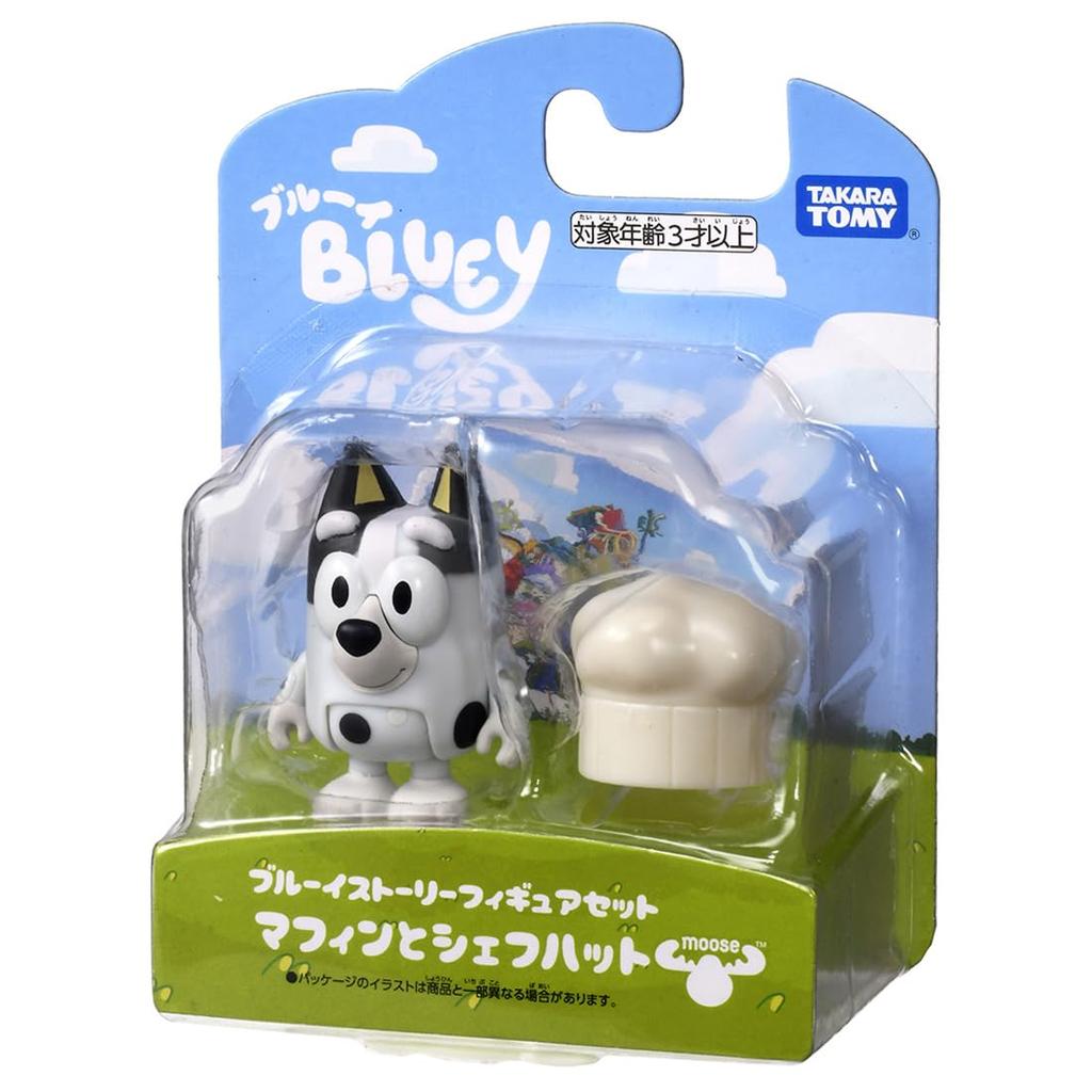 Takara Tomy Bluey Bluey Story Figure Set Muffin and Chef Hat