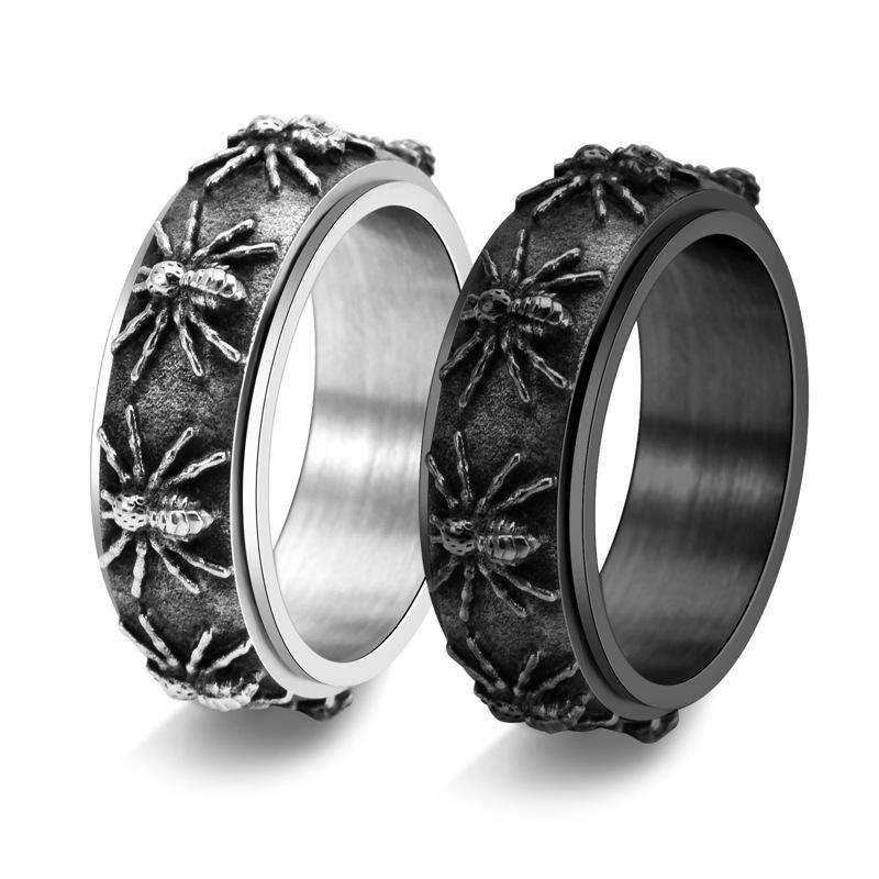 2025 Персонализированное вращающееся кольцо-аксессуар в ретро-стиле «Паук» для указательного пальца для мужчин