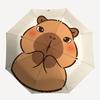 Capybara Automatic Folding Umbrella  Simple 8 Rib Design, Bright Cartoon Pattern, Durable Iron Frame, Suitable For Travel, Outdoor, Beach  C