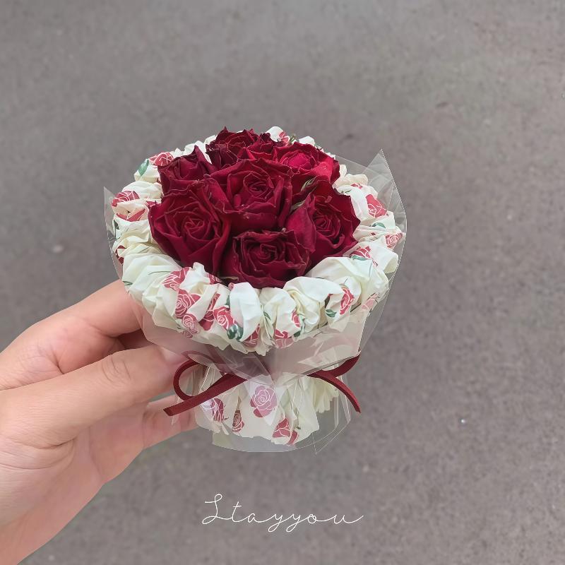 Beautiful Soap Rose Flower Artificial Bouquet for Home Decor and Special Occasions like Christmas