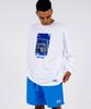 ALL DAY HOOPS The Basket Oversized Long Sleeve T-Shirt White