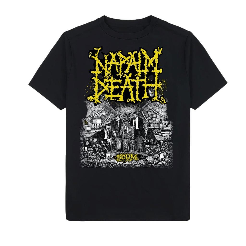 Napalm Death - Scum Винтажная Унисекс Футболка Хлопок