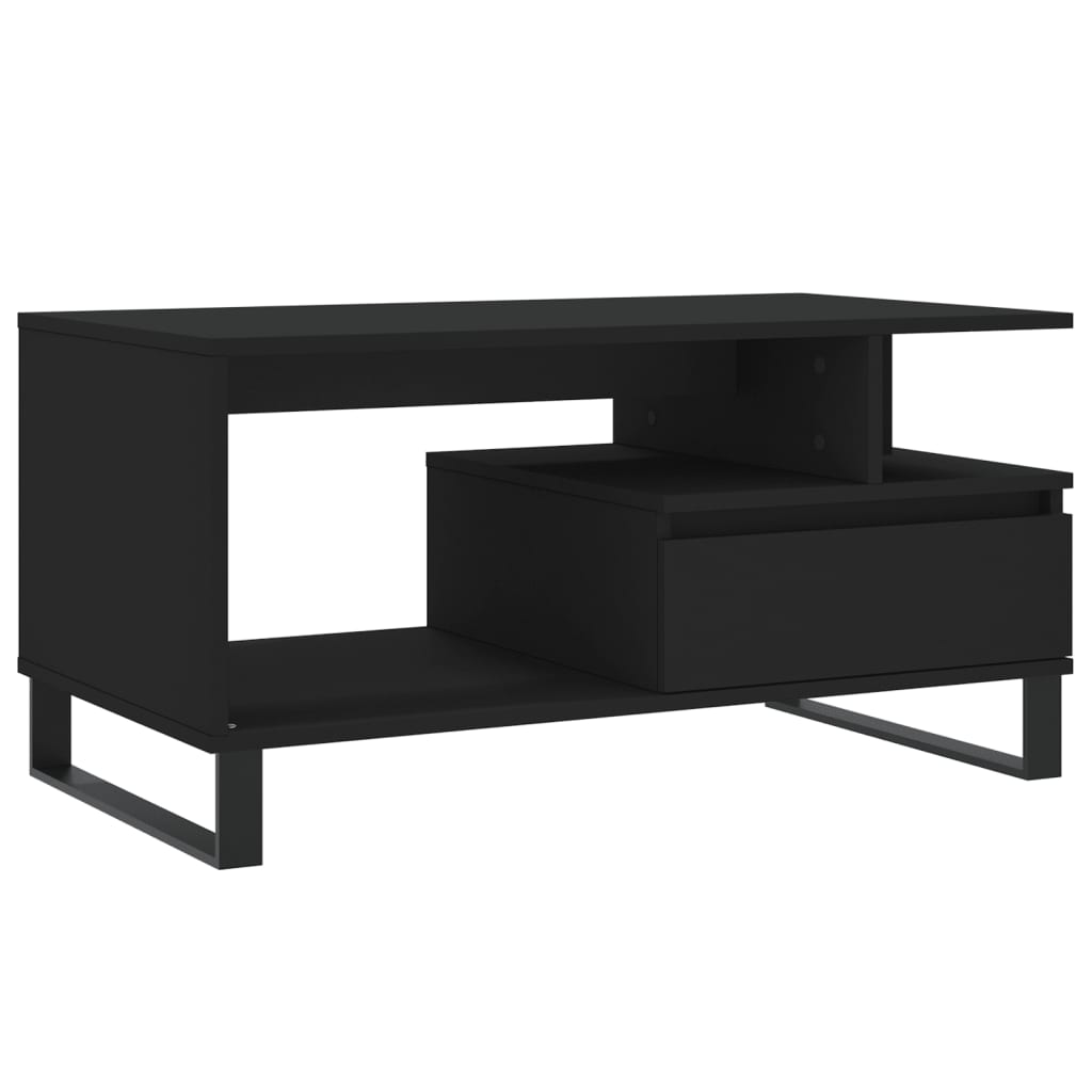 Coffee Table Black 90 x 49 x 45 cm Particleboard