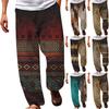 Men's Fashion Loose Casual Printed Wide Leg Pocket Sports Trousers