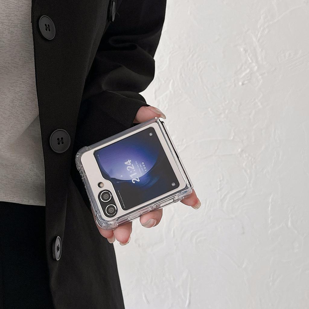 Применимо к чехлу для складного мобильного телефона Samsung ZFlip5, противоударный зеркальный чехол zflip6, чехол zflip7, защитный чехол