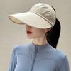 Солнцезащитная шляпа женская с большими полями, можно хранить, складывая, из ледяного шелка, модная, универсальная, солнцезащитная шляпа