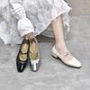 Mary Jane Shoes Women's Spring and Summer New Elegant Light Luxury One-word Buckle Light Mouth Single Shoes Low Heel Women