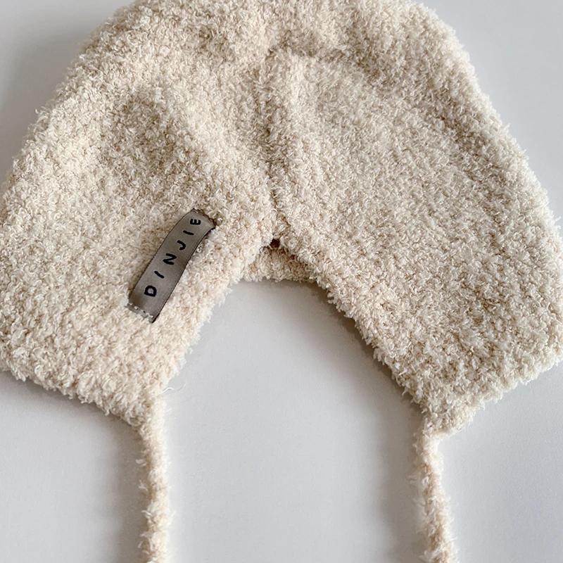 Зимняя детская шапка-бини с рисунком из мультфильма, мягкая теплая вязаная шапка для мальчиков и девочек, милые вязаные шапки с изображением кота