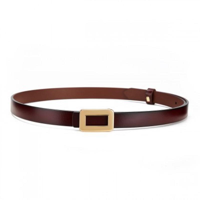 Women'S Belt Fashion Thin Belt Decorative Dress Versatile New Skirt Smooth Buckle Women'S Belt Women'S