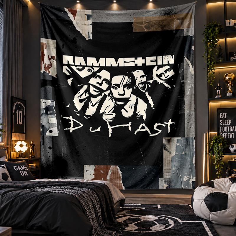 Настенный гобелен с принтом Rammstein для гостиной, спальни, домашнего декора