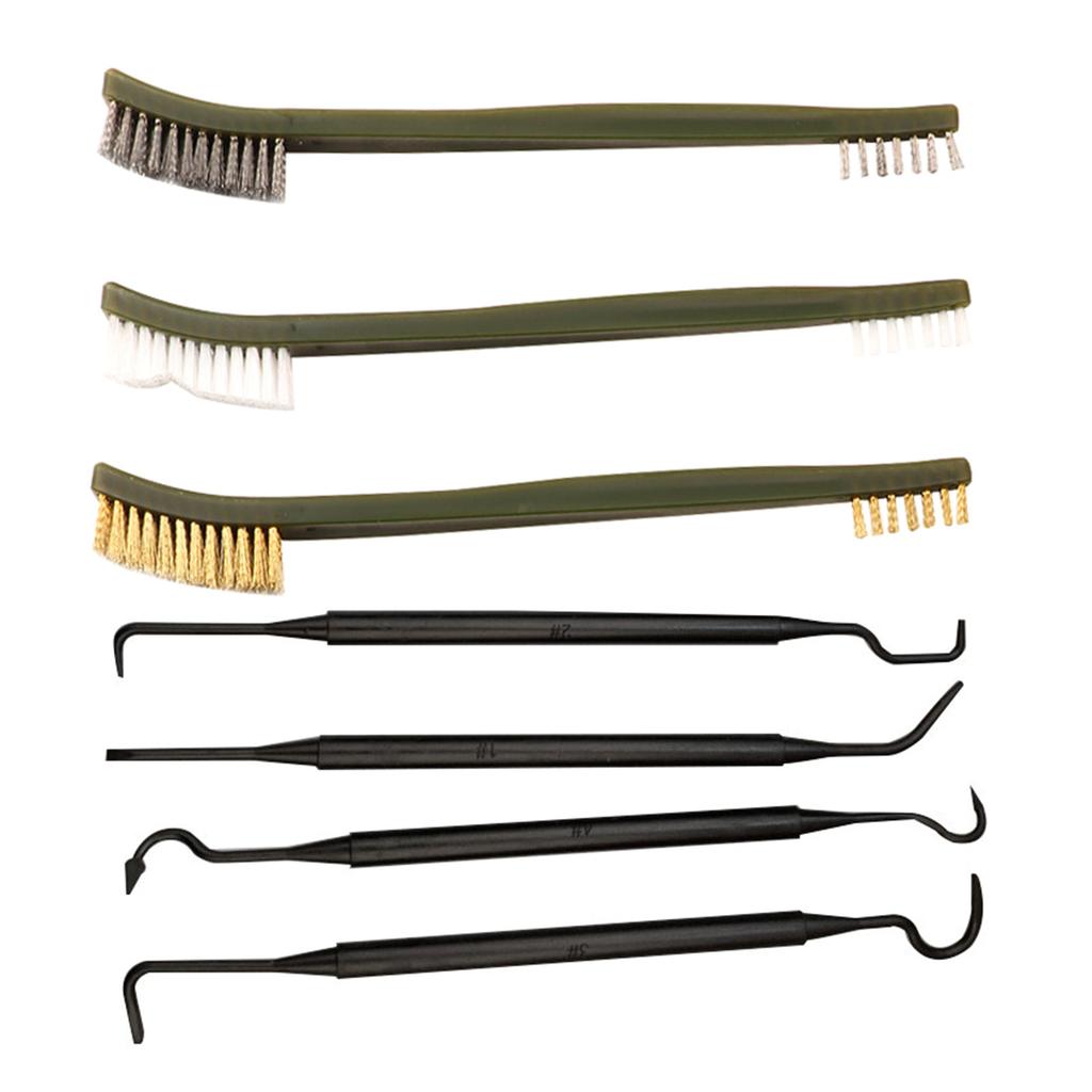 Mini Steel/Nylon/Brass Wire Brush Paint Rust Remover For Industrial Devices Surface Inner Polishing Cleaning Brush 3pcs