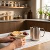 SIMELO Pure Titanium Coffee Latte Art Pitcher 600ml, Pointed Milk Frother Pitcher, Professional Latte Art Cup