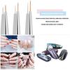 6 Pcs Nail Detail Brush Professional Paint Brush Nail Detail Brush Nail Set for DIY Nail Art Designs Purple Blue