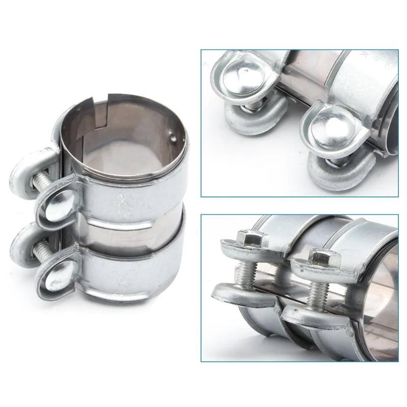 Exhaust Clamp 45Mm 50Mm 55Mm 60Mm 65Mm Exhaust Tube Pipe Connector Joiner Sleeve Clamp Adjustable Tip