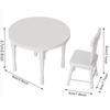 Doll House Accessories 3PCS Table Chair Simulation Furniture 1:12 Photograph Props