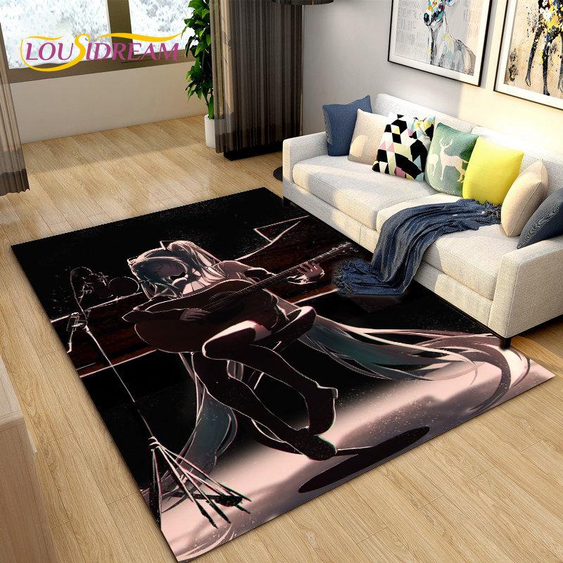 Японская музыка, аниме, мультфильм, 3D коврик, ковер для гостиной, спальни, диван, коврик для украшения, детские игры, нескользящий напольный коврик