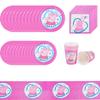 57PCS Peppa Pig Party Supplies Include Plates, Cups, Napkins, TableCover Pink