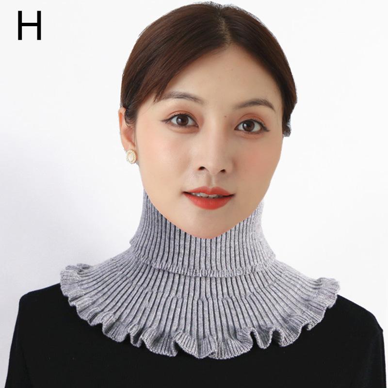 1 шт., осенне-зимние женские вязаные накладные чехлы на шею, съемный воротник, аксессуары