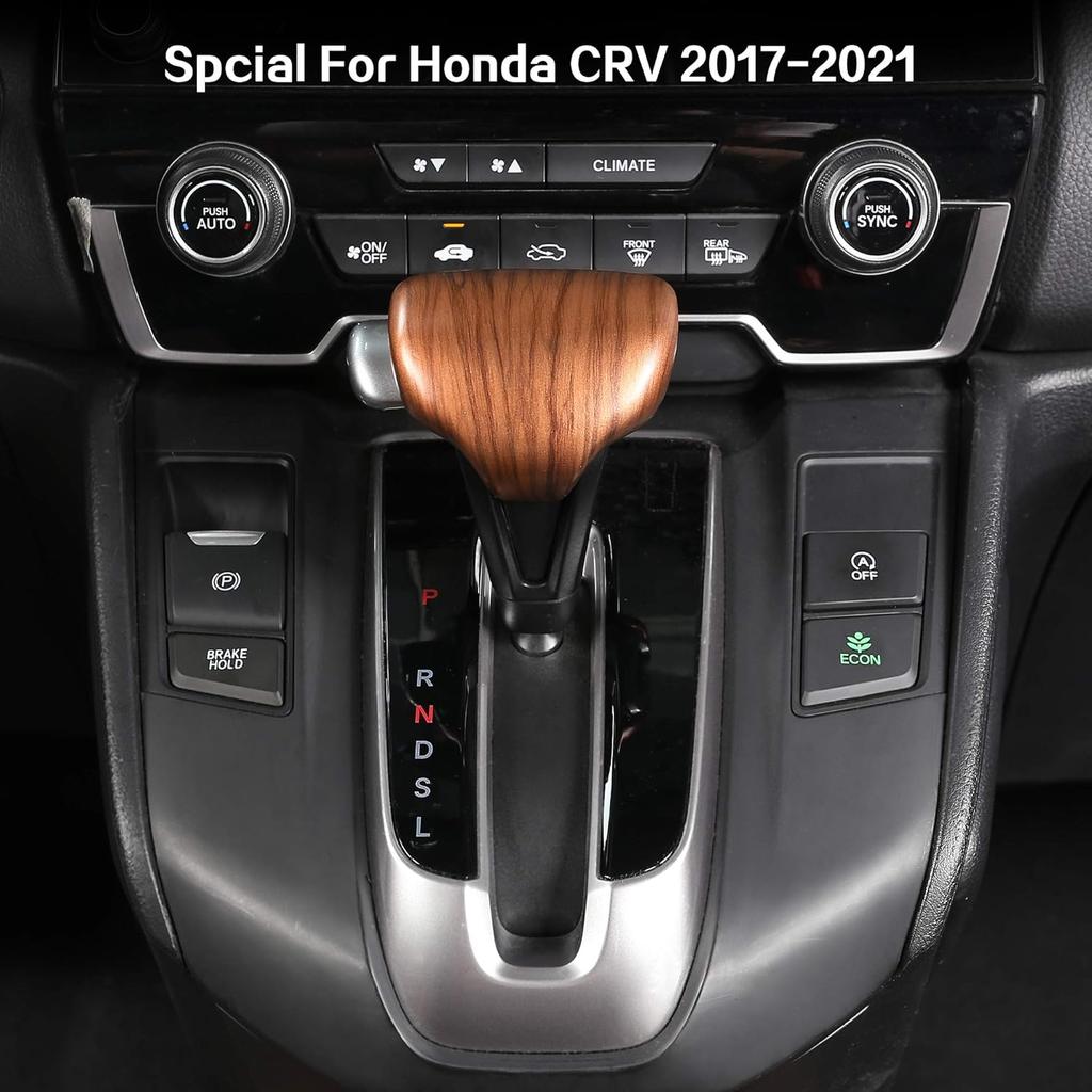AntBooBoo for Honda CRV CR-V 2017 2018 2019 2020 2021 2022 Gear Shift Knob Cover Peach Wood Grain Interior Decoration for CR V (Gear Shift Knob