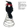 Halloween Crow Tree Topper Mini Crow Treetop Ornaments with Red Scarf And Fuzzy Pompom Ball for Christmas Halloween Party Supplies