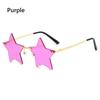Funny for Women & Men Pentagram Eyewear Rimless Sunglasses Star Shape Sun Glasses Party Glasses