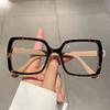 New Oversized Square Eyeglasses Trendy Blue Light Blocking Spectacles Ins Stylish Brand Designer Computer Eyewear