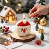 Round/Triangular Shape Silicone Candle Mold Non-Stick Santa Claus Mold  Home Decoration
