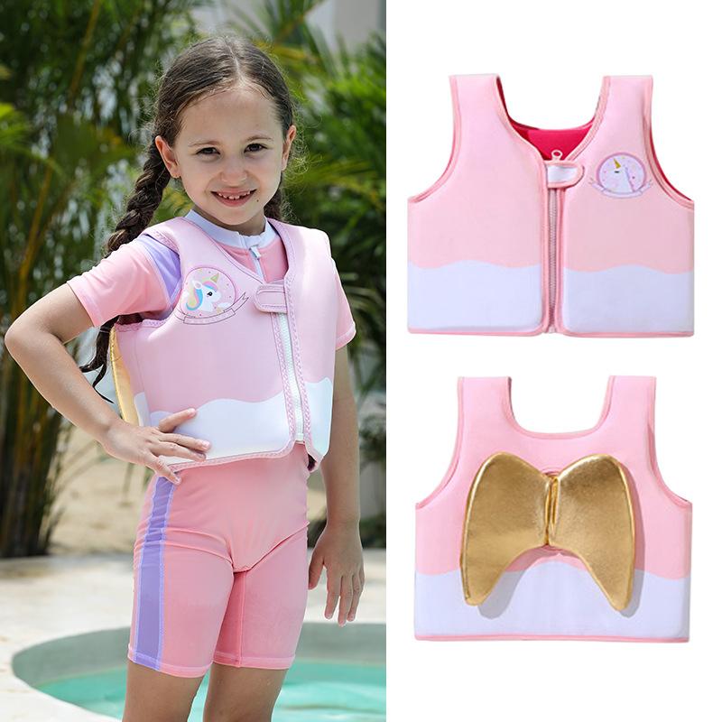 Children's flotation vest auxiliary life jacket
