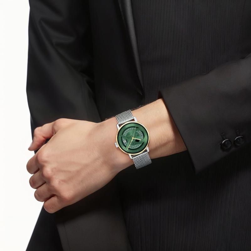 CALVIN KLEIN watch automatic mechanical movement steel strap 40mm green dial unisex waterproof 30m 25300005