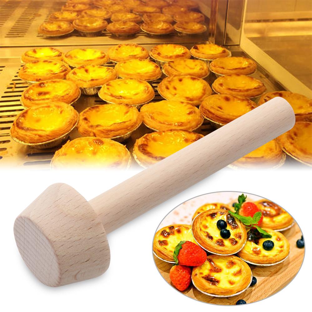 Кухонные принадлежности для выпечки Форма для яичных тарталеток Выталкиватель для выпечки Деревянный трамбовщик для яичных тарталеток Инструменты для тортов