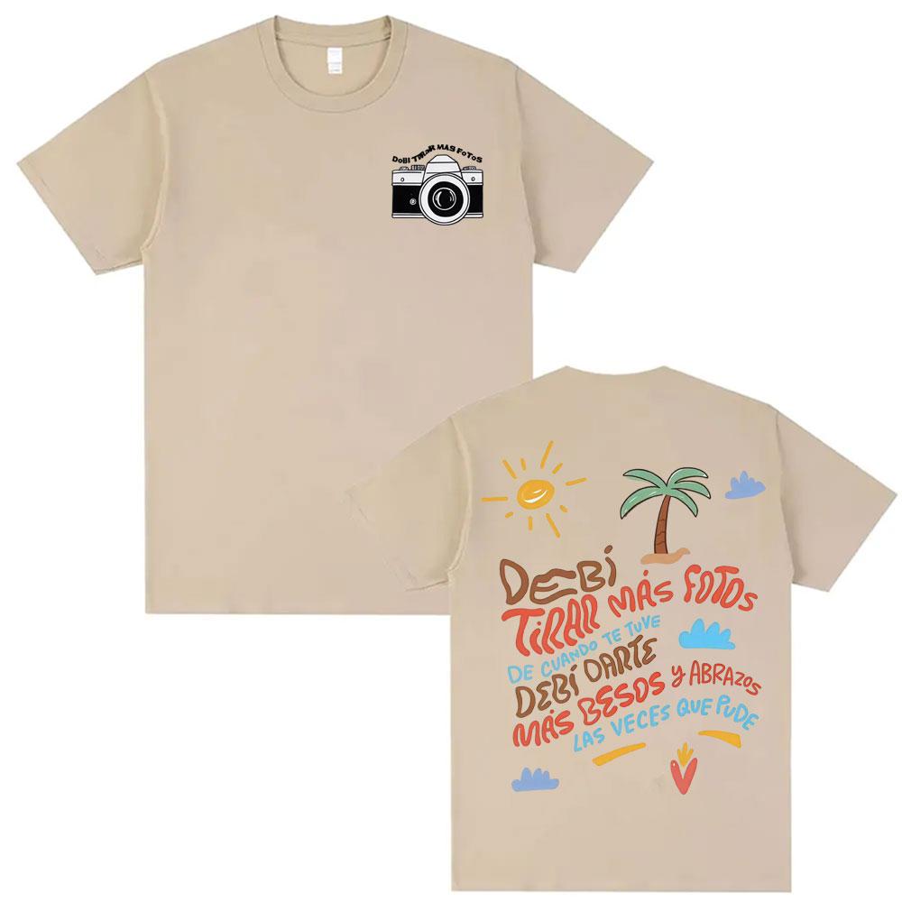 Bad Bunny Debi Tirar Mas Fotos DTMF Album TShirts Men Women Summer Style Short Sleeve T Shirt Cotton Casual Oversized Tshirt