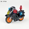 10706A Patrol Motorcycle Black Car Model Children's Building Blocks Toy City Police
