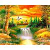 Diamond Embroidery Waterfall Landscape Picture Of Rhinestone 5D Diamond Painting Mosaic Needlework Handmade Gift