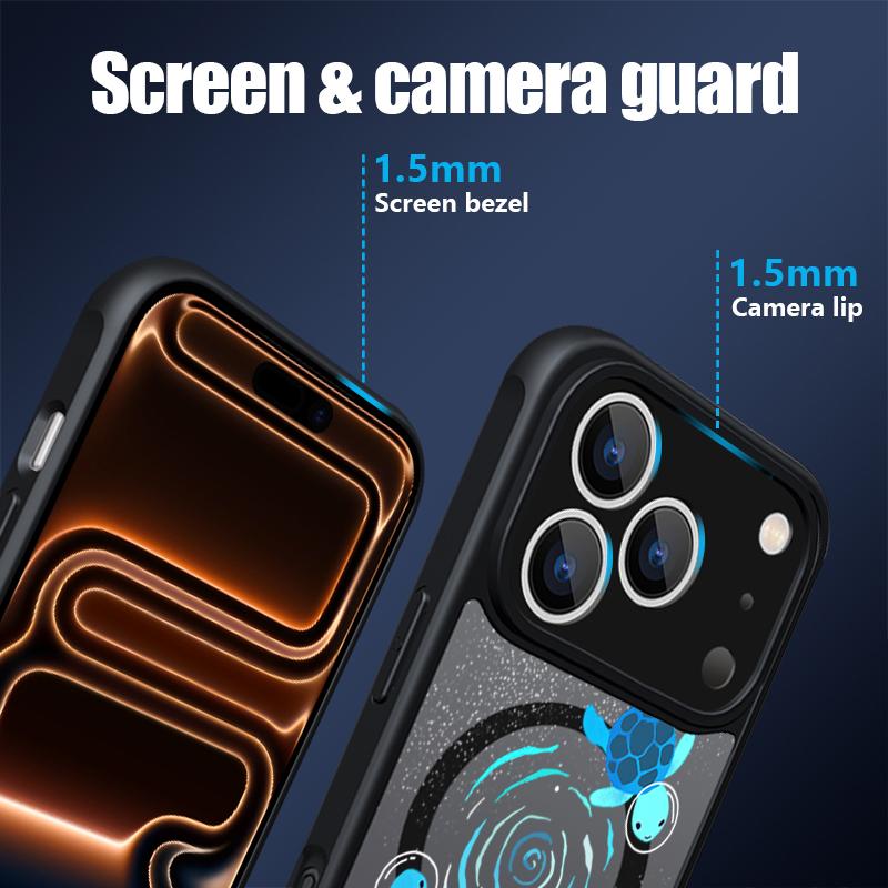 Чехол с рисунком Морская черепаха, Ракушка, Кит для iPhone 17 Pro Max Funda iPhone 16 15 14 13 Pro Max Прочный Бампер Магнитный Для Magsafe Ударопрочный Чехол