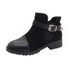 New Fashion Women Boots Autumn Winter Buckle Shoes High Heels Round Toe Platform Ankle Boots for Women Puls Size