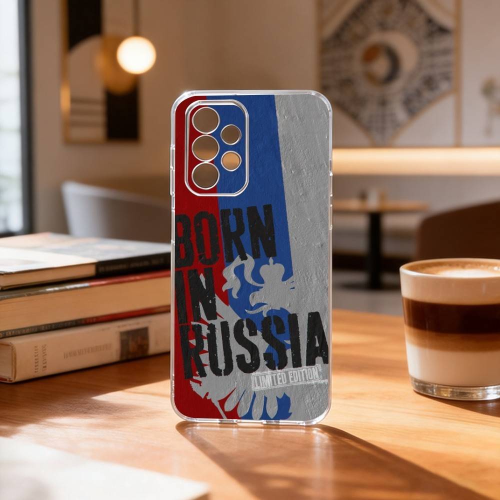 Russia F-Flag National Emblem  Phone Case Transparent Silicone Soft For Samsung S25,S24,S21,S22,S23,S30,Ultra,S20,Plus,Fe