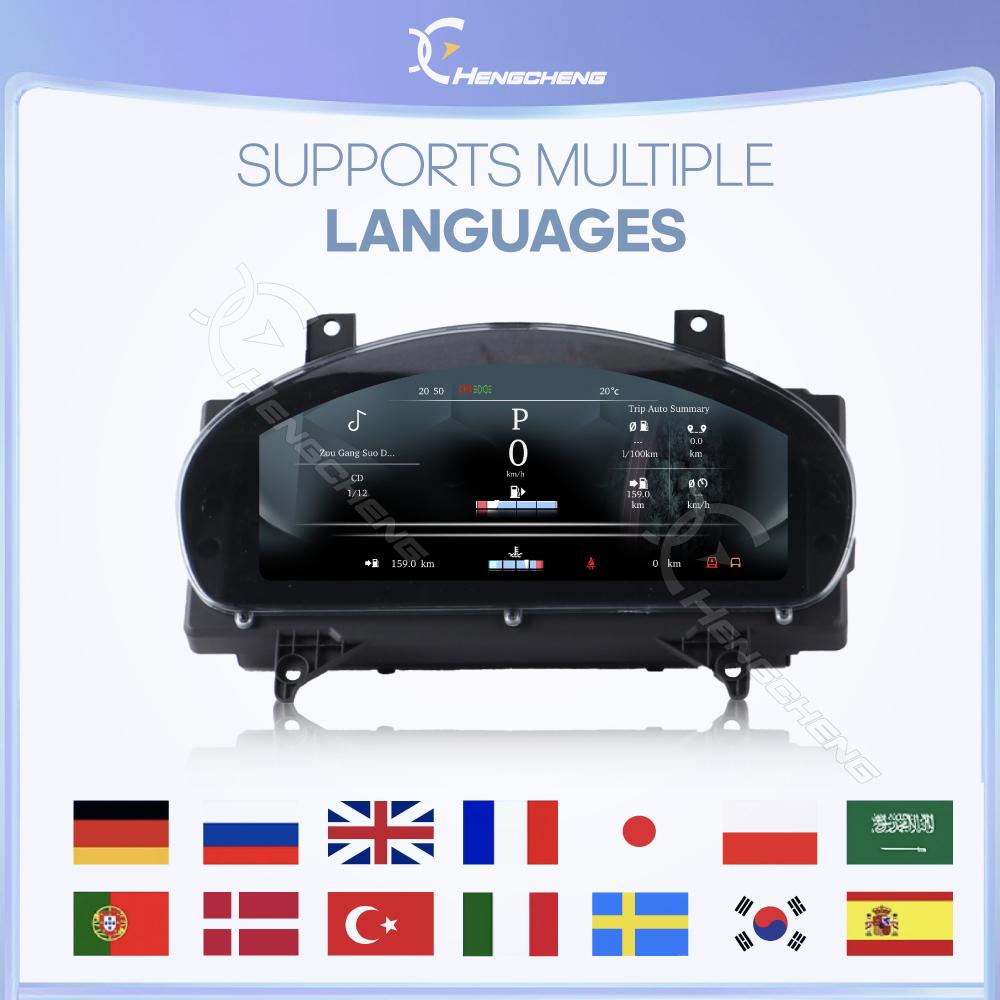 Для Jaguar XJ XJL 2010-2019 Автомобильная панель приборов с ЖК-дисплеем Carplay Виртуальная приборная панель Цифровая приборная панель Прибор Спидометр Дисплей