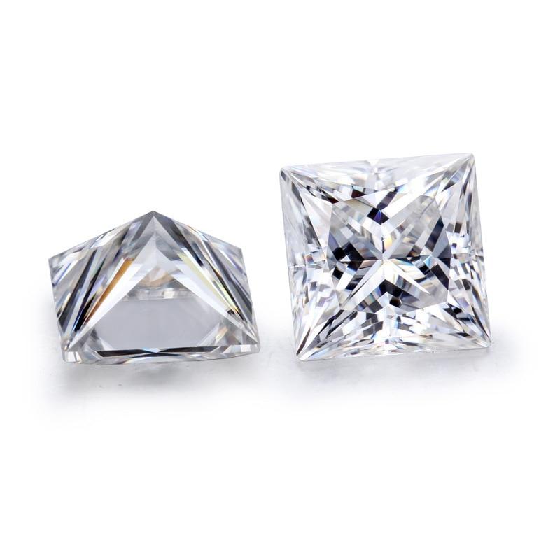 Cellacity Princess Cut Moissanite Loose Gemstone 0.6CT--6.0CT D Color VVS1 For Women Jewelry Diamond Ring Material With GRA