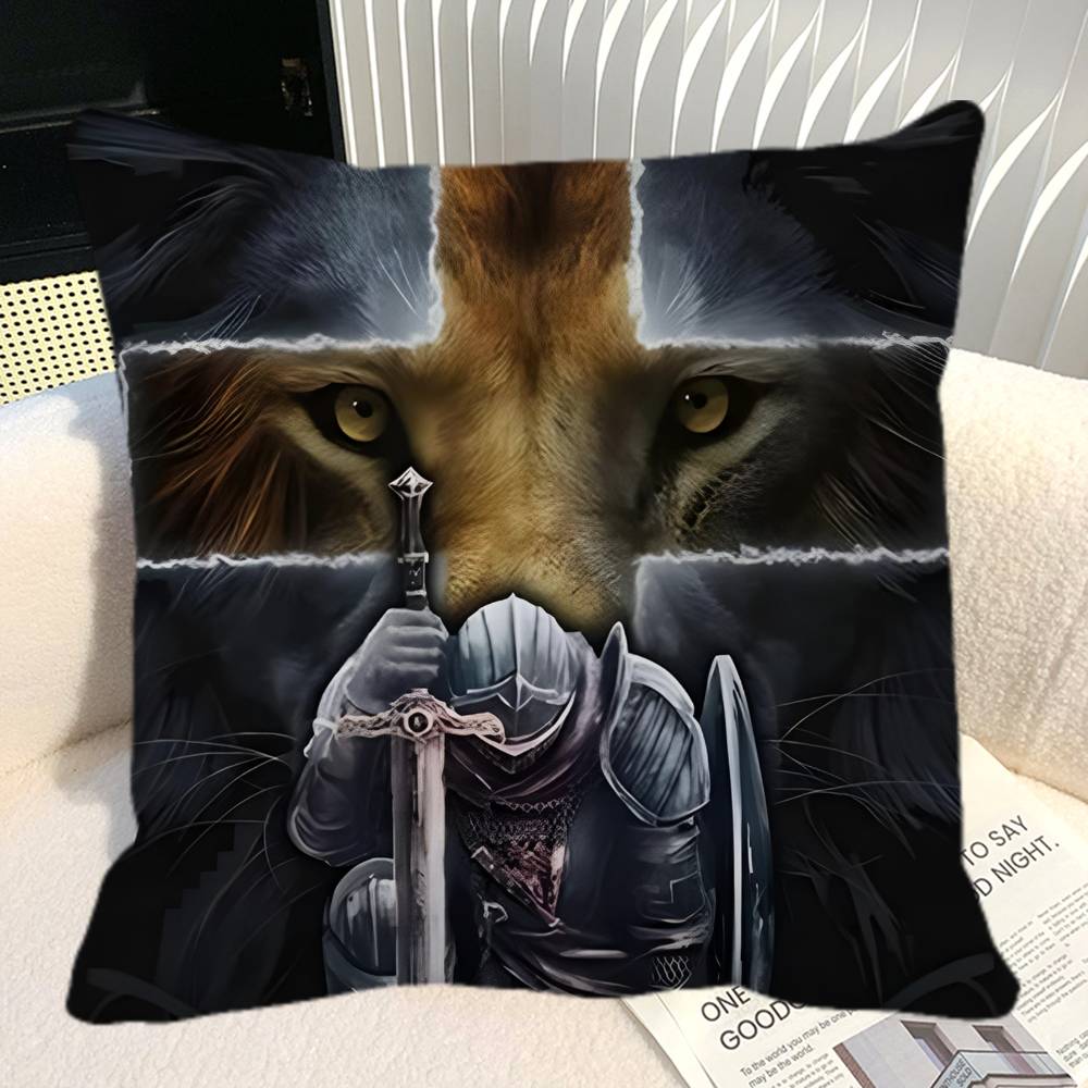 Christian Bible Jesus Christian Pillow Case Square Pillow Bedroom Sofa Leisure Comfort Cushion Car Home Decoration