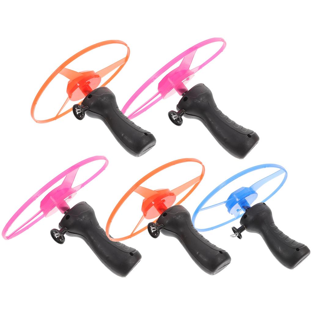 5 шт., долговечная игрушка в виде НЛО для детей, светодиодный диск для запуска, пластиковый летающий интерактивный