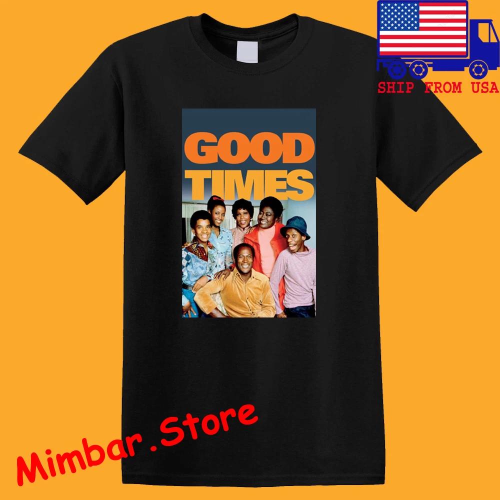 Good Times Top 70s Tv Show Men's Black Size S-5XL