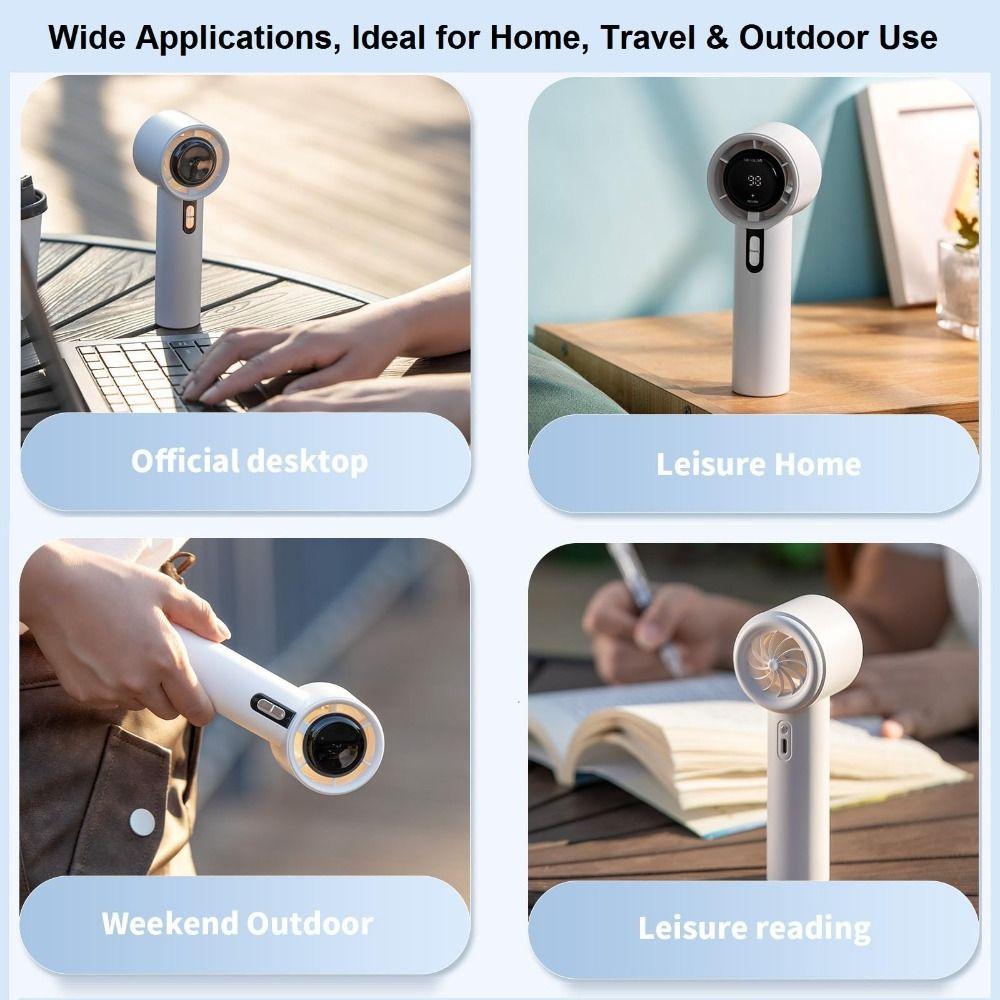 100 Winds Speeds Handheld Fan Portable Cooling Fan New Mini Turbo Fan  Outdoor