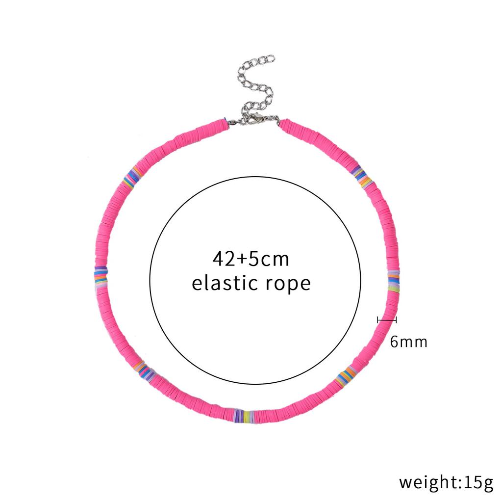 Ожерелье для женщин Мягкое керамическое круглое ожерелье Ожерелье Цветное богемное мягкое керамическое ожерелье Женское красивое элегантное ожерелье для нее