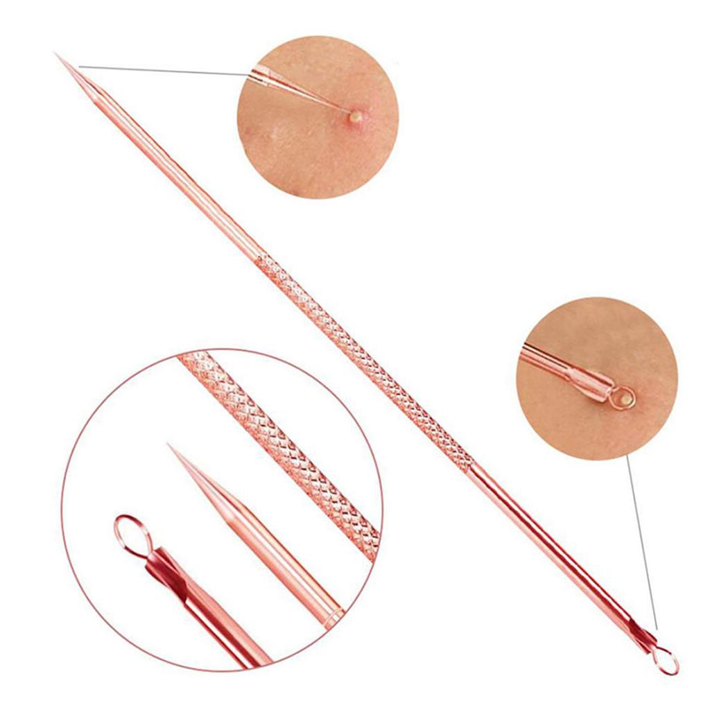 4 шт./компл. иглы для удаления угрей, набор инструментов, зажим для прыщей, средство для выдавливания прыщей, прыщей, черный