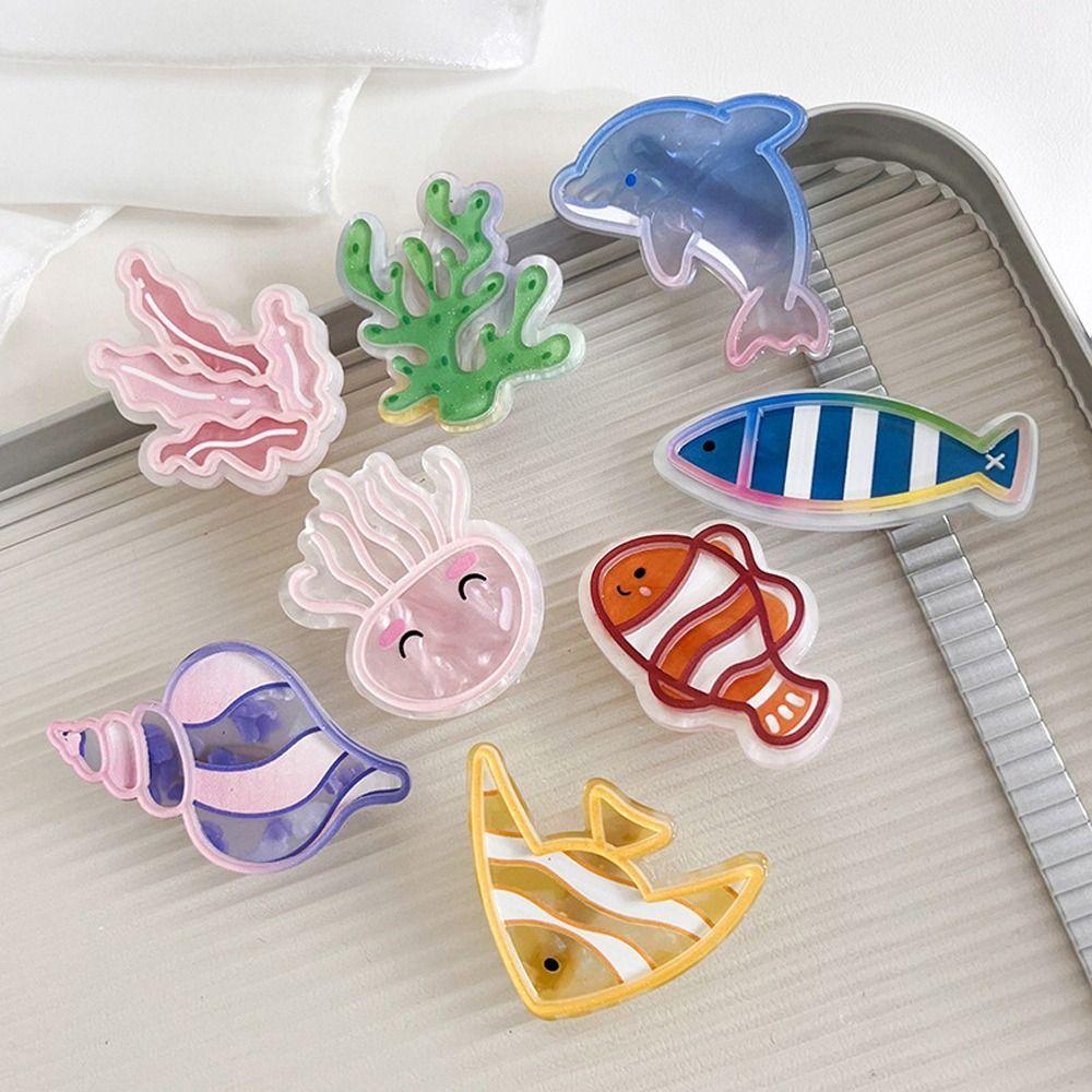 Seaweed Ocean Fish Hairpin Conch Animal Duckbill Clip Cute Dolphin Hair Clips Party