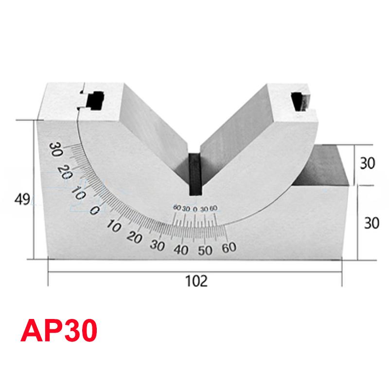 Milling Machine Precision Parts Adjustable Pad 0/30/60 Angle Gauge Debugge V Block Angler Top Tool AP25 AP30 AP46 For Measuring
