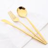 20 шт. золотой набор столовой посуды, нож, десертная вилка, ложки, столовые приборы, столовые приборы высокого качества, столовое серебро из нержавеющей стали, кухонная посуда